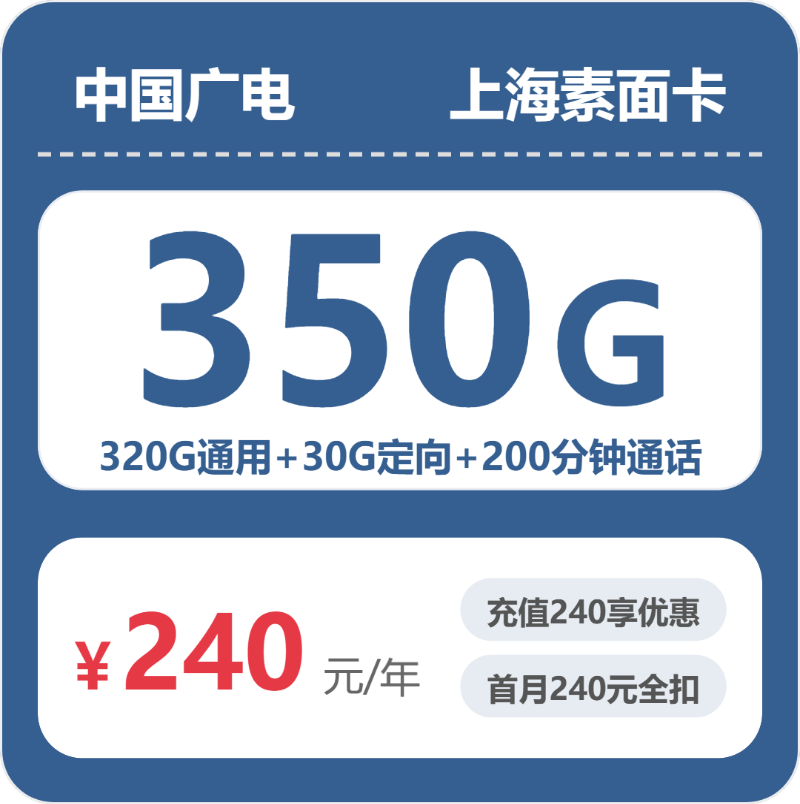 广电上海素面卡